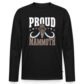 Mammutelefant Wildtiere Ausgestorbene Tierliebhaber - Männer Premium Bio Langarmshirt - Schwarz - Vorne - Nico (187cm)
