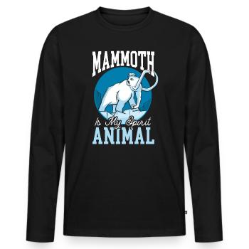 Mammutelefant Wildtiere Ausgestorbene Tierliebhaber - Männer Premium Bio Langarmshirt - Schwarz - Vorne - Nico (187cm)