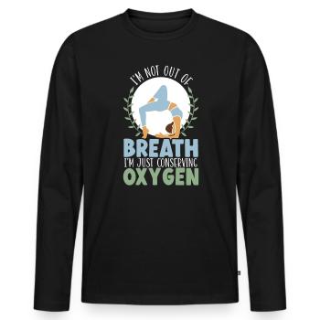 Yoga Meditation Fitness Workout Yoga Instructor - Men's Premium Organic Long Sleeve Shirt - black - Front - Nico (187cm)