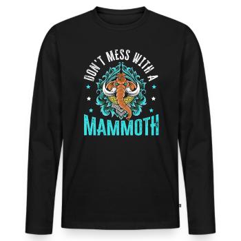 Mammutelefant Wildtiere Ausgestorbene Tierliebhaber - Männer Premium Bio Langarmshirt - Schwarz - Vorne - Nico (187cm)