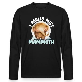 Mammutelefant Wildtiere Ausgestorbene Tierliebhaber - Männer Premium Bio Langarmshirt - Schwarz - Vorne - Nico (187cm)