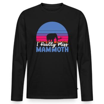 Mammutelefant Wildtiere Ausgestorbene Tierliebhaber - Männer Premium Bio Langarmshirt - Schwarz - Vorne - Nico (187cm)