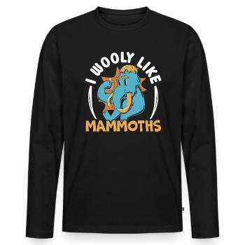 Mammutelefant Wildtiere Ausgestorbene Tierliebhaber - Männer Premium Bio Langarmshirt - Schwarz - Vorne - Nico (187cm)