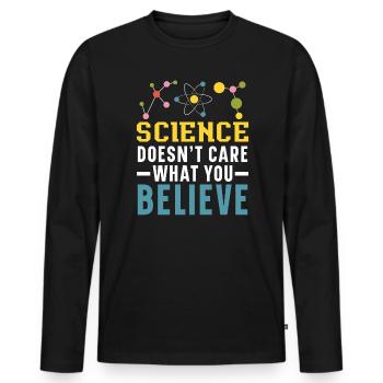 Atheismus Anti-Religion Agnostiker Freidenker Atheist - Männer Premium Bio Langarmshirt - Schwarz - Vorne - Nico (187cm)