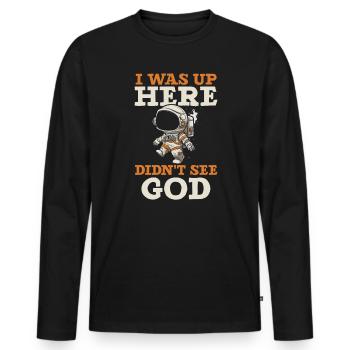 Atheism Anti-Religion Agnostic Freethinker Atheist - Men's Premium Organic Long Sleeve Shirt - black - Front - Nico (187cm)