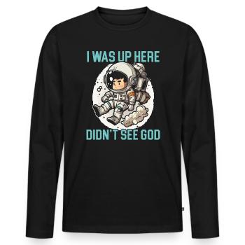 Atheismus Anti-Religion Agnostiker Freidenker Atheist - Männer Premium Bio Langarmshirt - Schwarz - Vorne - Nico (187cm)