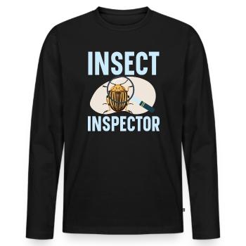 Bug Catcher Bug Expert Insect Lover Entomology - Men's Premium Organic Long Sleeve Shirt - black - Front - Nico (187cm)