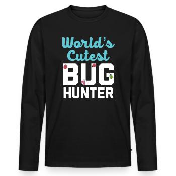 Bug Catcher Bug Expert Insect Lover Entomology - Men's Premium Organic Long Sleeve Shirt - black - Front - Nico (187cm)