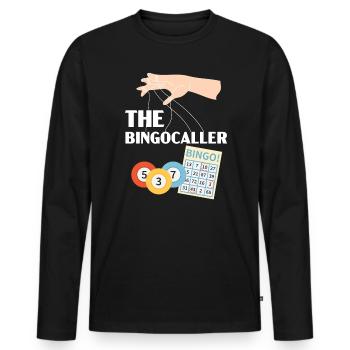 Bingo Player Bingo Caller Bing Lover Casino - Men's Premium Organic Long Sleeve Shirt - black - Front - Nico (187cm)
