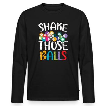 Bingo-Spieler Bingo-Anrufer Bing Lover Casino - Männer Premium Bio Langarmshirt - Schwarz - Vorne - Nico (187cm)