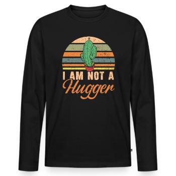 Cactus Plante Succulent Pots Amoureux des plantes Jardinage - T-shirt manches longues Premium bio Homme - noir - Devant - Nico (187cm)