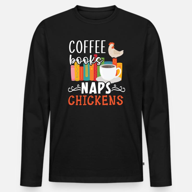 Hühnerbauer Hühnerflüsterer Bauernhoftier - Männer Premium Bio Langarmshirt - Schwarz