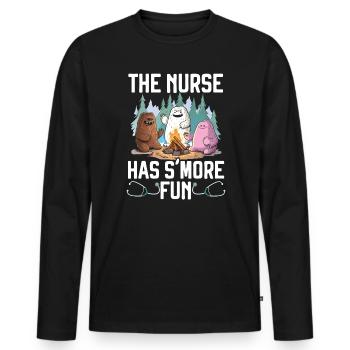 Camp Krankenschwester Camping Krankenschwester Krankenschwester Camper - Männer Premium Bio Langarmshirt - Schwarz - Vorne - Nico (187cm)