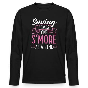 Camp Krankenschwester Camping Krankenschwester Krankenschwester Camper - Männer Premium Bio Langarmshirt - Schwarz - Vorne - Nico (187cm)