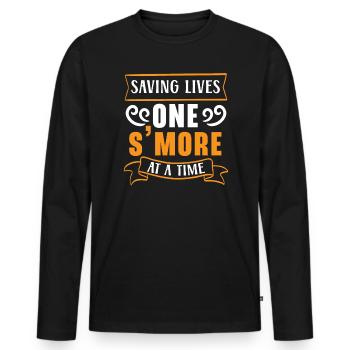 Camp Krankenschwester Camping Krankenschwester Krankenschwester Camper - Männer Premium Bio Langarmshirt - Schwarz - Vorne - Nico (187cm)