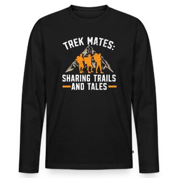 Randonnée Couple Randonnée Buddy Mountain Climbing Hiker - T-shirt manches longues Premium bio Homme - noir - Devant - Nico (187cm)