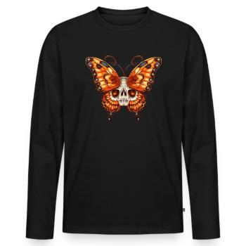 Butterfly Halloween Trick Or Treat Insect Lover - Men's Premium Organic Long Sleeve Shirt - black - Front - Nico (187cm)
