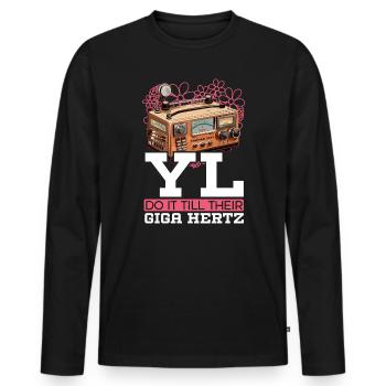 Amateurfunker Morsecode Radioaktivität - Männer Premium Bio Langarmshirt - Schwarz - Vorne - Nico (187cm)