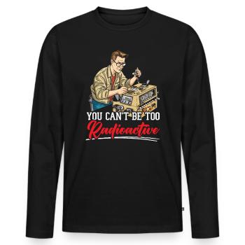 Amateurfunker Morsecode Radioaktivität - Männer Premium Bio Langarmshirt - Schwarz - Vorne - Nico (187cm)