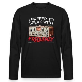 Amateurfunker Morsecode Radioaktivität - Männer Premium Bio Langarmshirt - Schwarz - Vorne - Nico (187cm)