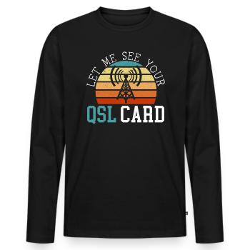 Amateurfunker Morsecode Radioaktivität - Männer Premium Bio Langarmshirt - Schwarz - Vorne - Nico (187cm)