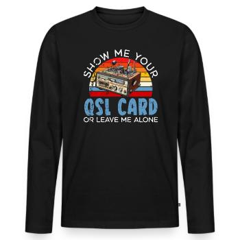 Amateurfunker Morsecode Radioaktivität - Männer Premium Bio Langarmshirt - Schwarz - Vorne - Nico (187cm)