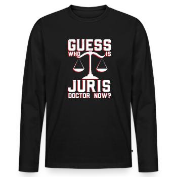 Juris Doctor Jurisprudence Droit Avocat Avocat - T-shirt manches longues Premium bio Homme - noir - Devant - Nico (187cm)