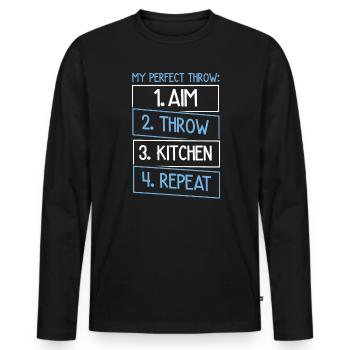 Bocce Ball Player Bocce Game Italian Sports Italy - Men's Premium Organic Long Sleeve Shirt - black - Front - Nico (187cm)