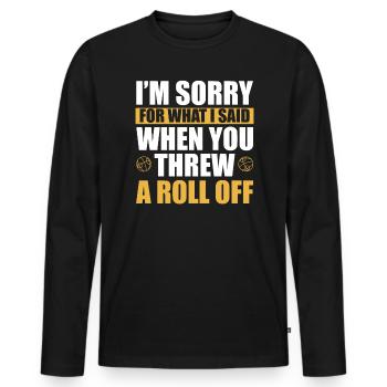 Bocce Ball Player Bocce Game Italian Sports Italy - Men's Premium Organic Long Sleeve Shirt - black - Front - Nico (187cm)