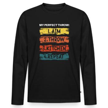 Bocce Ball Player Bocce Game Italian Sports Italy - Men's Premium Organic Long Sleeve Shirt - black - Front - Nico (187cm)