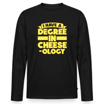 Love Grilled Cheese Please Cheesemaker Cheesy Food - T-shirt manches longues Premium bio Homme - noir - Devant - Nico (187cm)