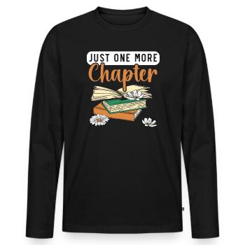 Buchliebhaber Bücherwurm Lesen Bibliothekarische Ausbildung - Männer Premium Bio Langarmshirt - Schwarz - Vorne - Nico (187cm)