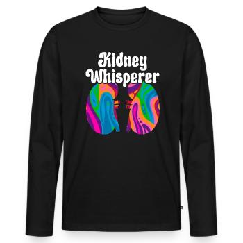 Nephrologie Krankenschwester Medizinischer Beruf Medizin Krankenpflege - Männer Premium Bio Langarmshirt - Schwarz - Vorne - Nico (187cm)