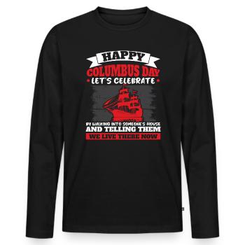Tag der indigenen Ureinwohner Amerikas - Männer Premium Bio Langarmshirt - Schwarz - Vorne - Nico (187cm)