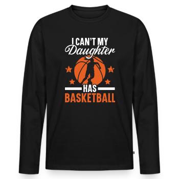 Tochter Basketball Sport Basketball Papa Mama - Männer Premium Bio Langarmshirt - Schwarz - Vorne - Nico (187cm)