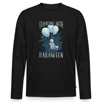 Balloon Halloween Trick Or Treat Spooky Boo Ghost - T-shirt manches longues Premium bio Homme - noir - Devant - Nico (187cm)