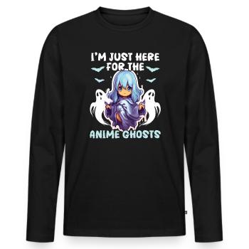 Anime Halloween Kawaii Süßes oder Saures Gruseliger Manga - Männer Premium Bio Langarmshirt - Schwarz - Vorne - Nico (187cm)
