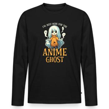 Anime Halloween Kawaii Süßes oder Saures Gruseliger Manga - Männer Premium Bio Langarmshirt - Schwarz - Vorne - Nico (187cm)