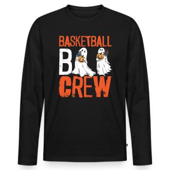 Basketball Halloween Trick Or Treat Spooky Baller - Men's Premium Organic Long Sleeve Shirt - black - Front - Nico (187cm)