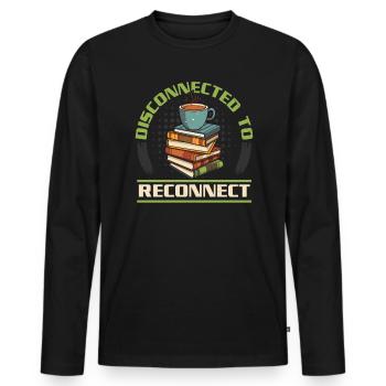 Digital Detox Handy Fasten Go Offline - Männer Premium Bio Langarmshirt - Schwarz - Vorne - Nico (187cm)