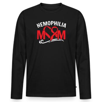 Hemophilie Warrior Disorder Sensibilisation à l’hémophilie - T-shirt manches longues Premium bio Homme - noir - Devant - Nico (187cm)