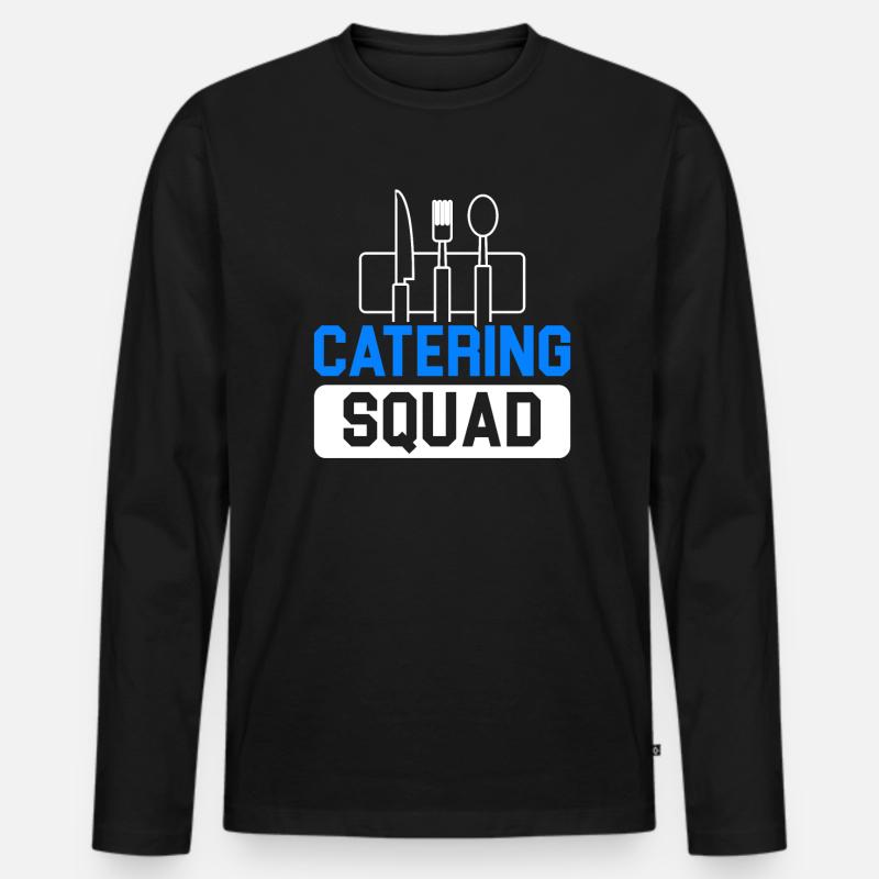 Catering-Service Caterer Essen Koch Kellner - Männer Premium Bio Langarmshirt - Schwarz
