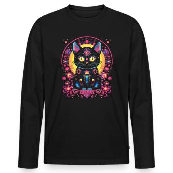 Dia de los Muertos Sugar Skull Mexikanischer Feiertag - Männer Premium Bio Langarmshirt - Schwarz - Vorne - Nico (187cm)