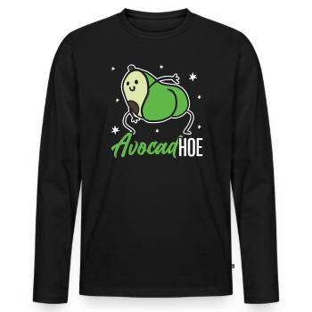 Sweet Avocado Pun Fruit Guac Jokes Guacamole Lover - Men's Premium Organic Long Sleeve Shirt - black - Front - Nico (187cm)