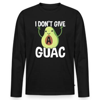 Sweet Avocado Pun Fruit Guac Jokes Guacamole Lover - Men's Premium Organic Long Sleeve Shirt - black - Front - Nico (187cm)