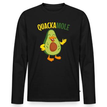 Sweet Avocado Pun Fruit Guac Jokes Guacamole Lover - Men's Premium Organic Long Sleeve Shirt - black - Front - Nico (187cm)