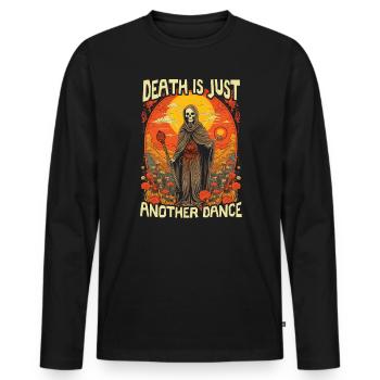 Dia De Los Muertos Sugar Skull Mexican Holiday - Men's Premium Organic Long Sleeve Shirt - black - Front - Nico (187cm)