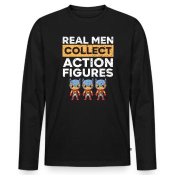 Actionfigur Sammler Hobby Spielzeug Sammlung - Männer Premium Bio Langarmshirt - Schwarz - Vorne - Nico (187cm)
