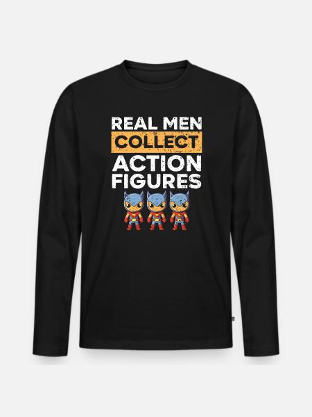 Action Figur Samler Hobby Legetøjssamling - Premium økologisk langærmet T-shirt til mænd - sort