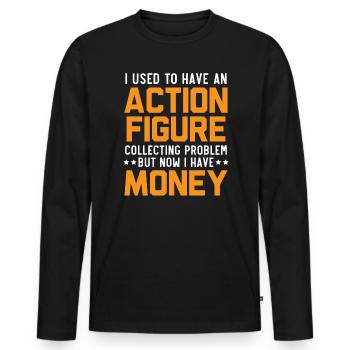 Actionfigur Sammler Hobby Spielzeug Sammlung - Männer Premium Bio Langarmshirt - Schwarz - Vorne - Nico (187cm)